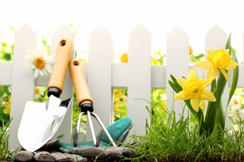 Beautiful Putney garden after professional lawn mowing